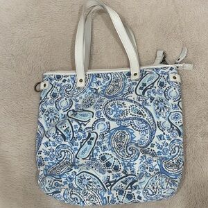 Blue Paisley Myra Tote Bag